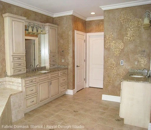 Fabric Damask Wall Stencil - Image 25