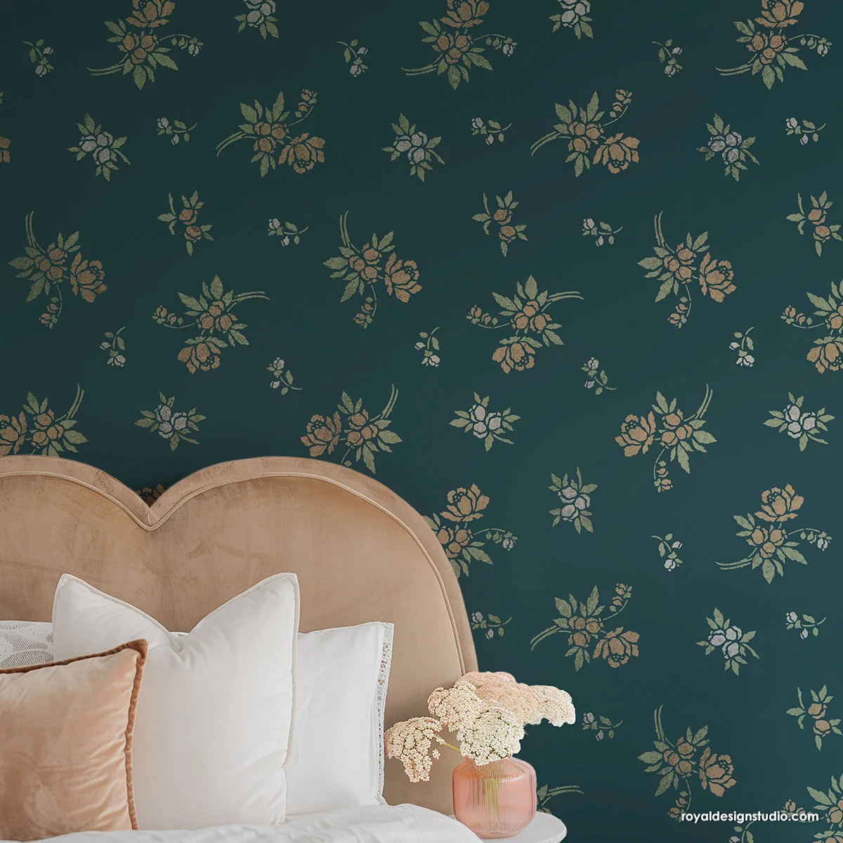 Field Flowers Wall Stencil