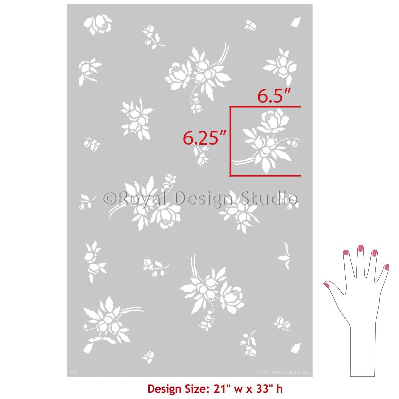 Field Flowers Wall Stencil - Image 6