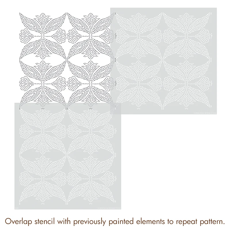Lily Moon Batik Allover Wall Stencil - Image 6
