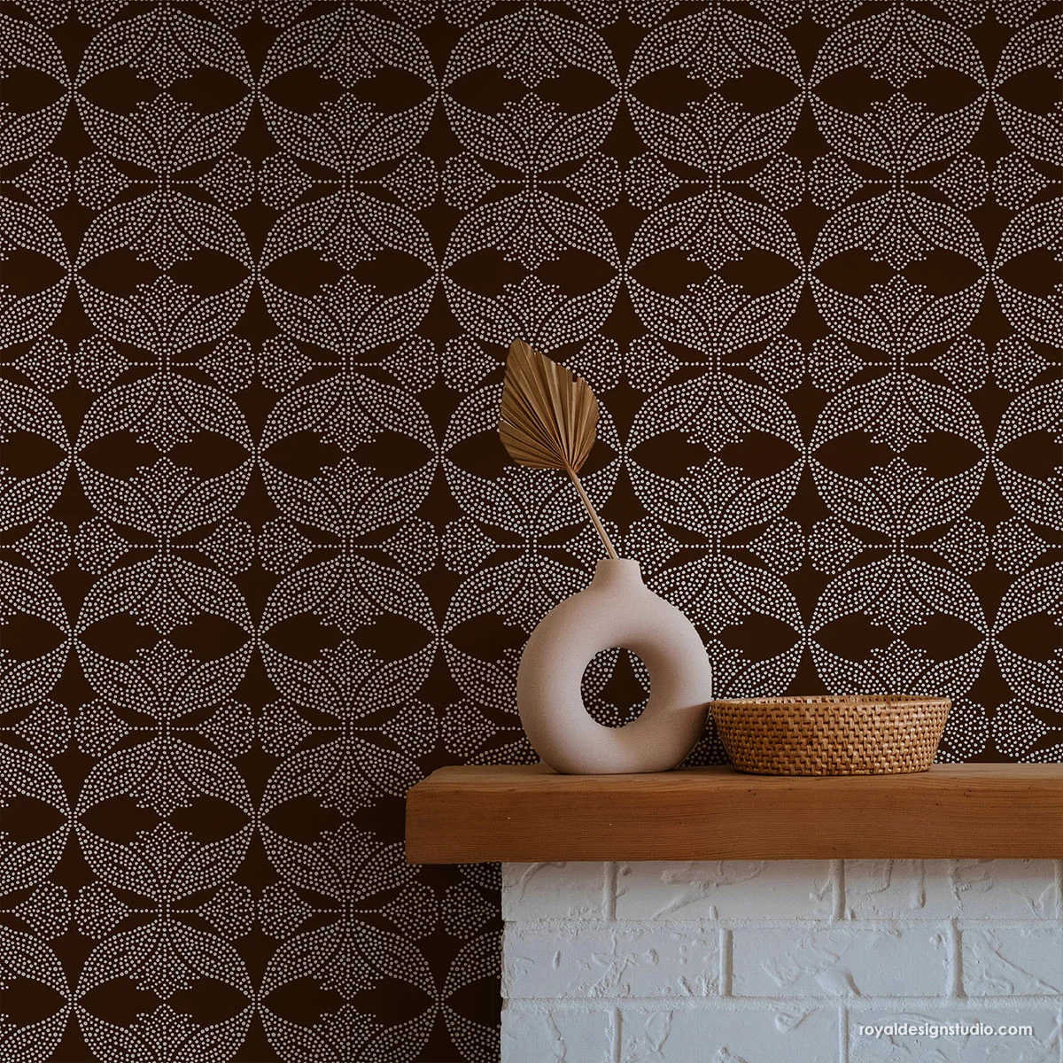 Lily Moon Batik Allover Wall Stencil - Image 7
