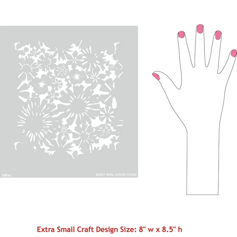Floral Fireworks Craft Stencil - Image 3