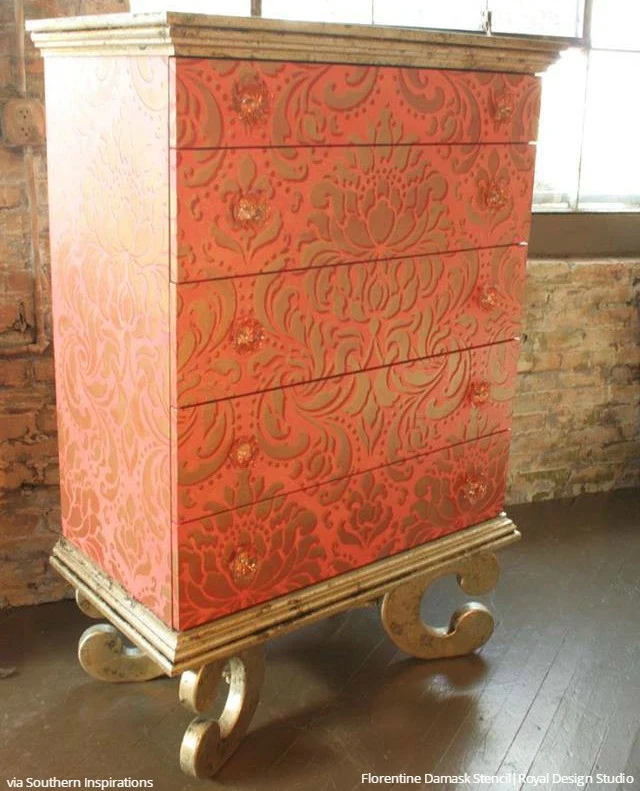 Florentine Damask Wall Stencil - Image 7