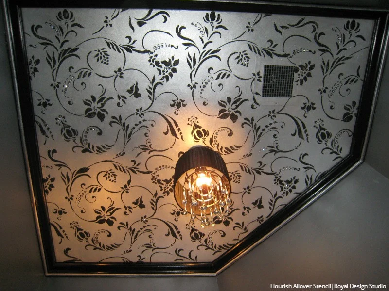 Flourish Allover Wall Stencil - Image 18