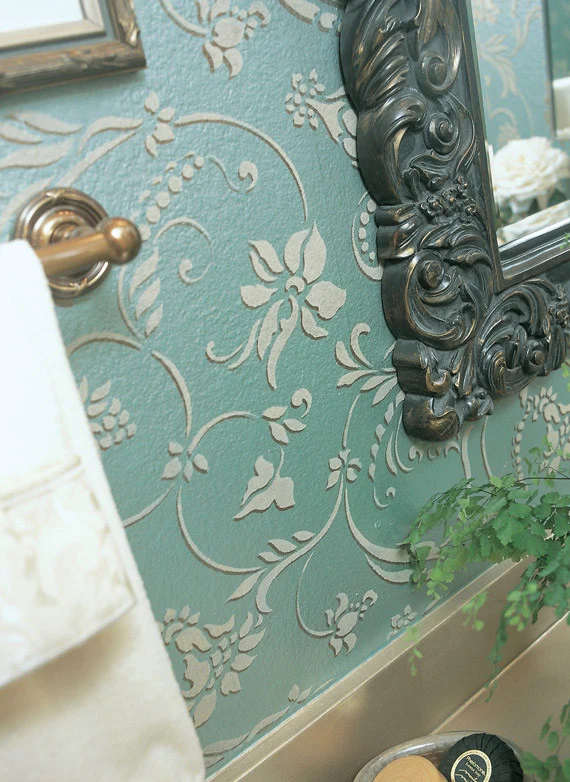 Flourish Allover Wall Stencil - Image 22
