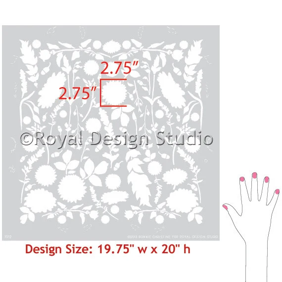 Forest Floor Damask Stencil - Image 3