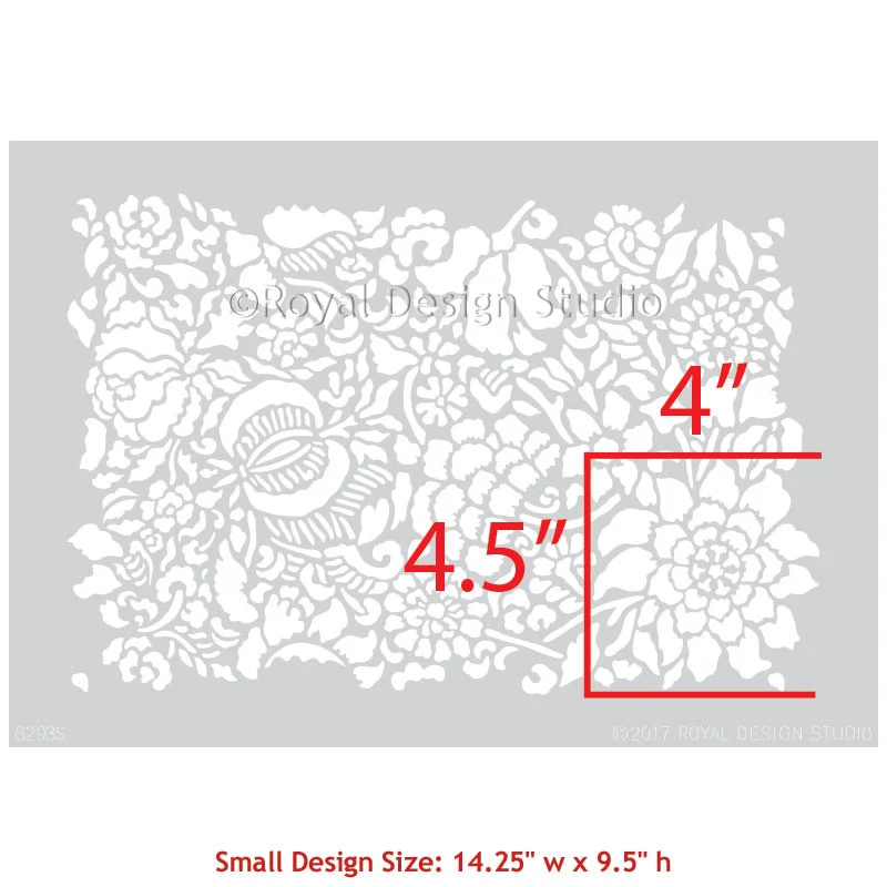 Francesca Floral Damask Furniture Stencil - Image 3
