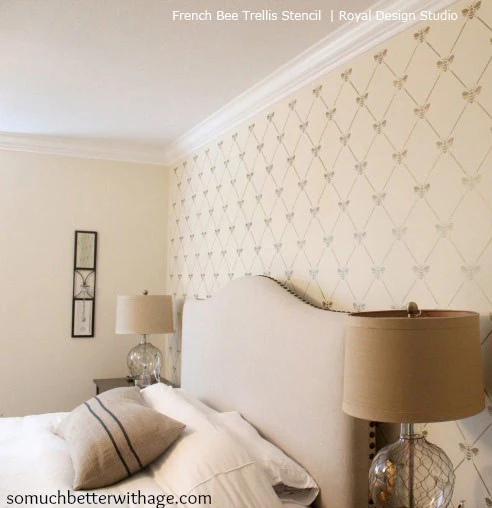 French Bee Trellis Stencil - Image 11