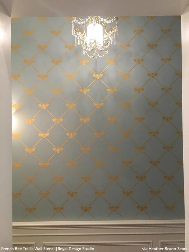 French Bee Trellis Stencil - Image 15