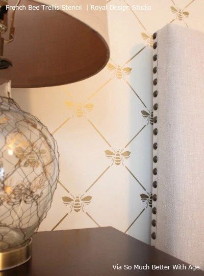 French Bee Trellis Stencil - Image 22
