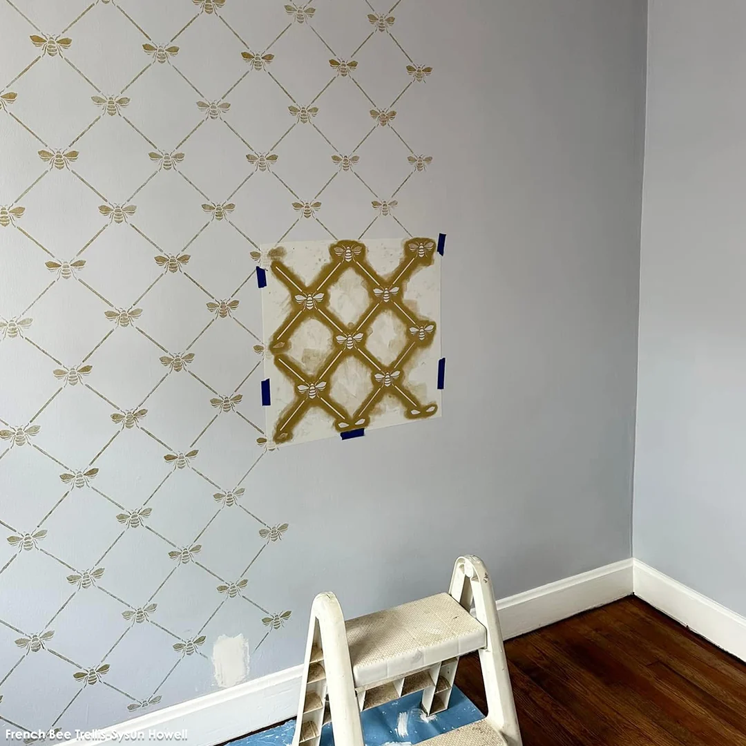 French Bee Trellis Stencil - Image 36