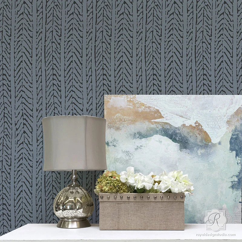Funky Fibers Wall Stencil - Image 9