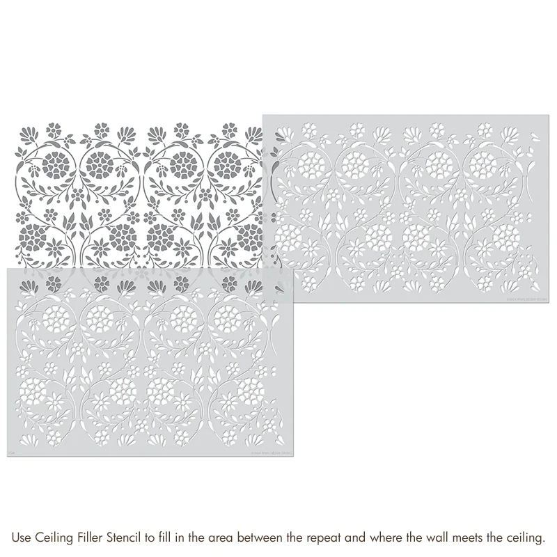 Garden Trellis Floral Wall Stencil - Image 7