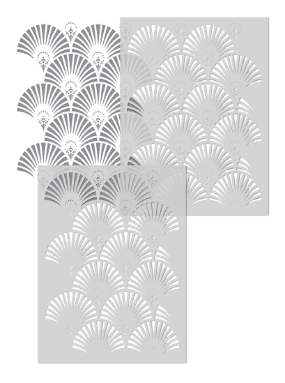 Gatsby Glam Art Deco Wall Stencil - Image 4