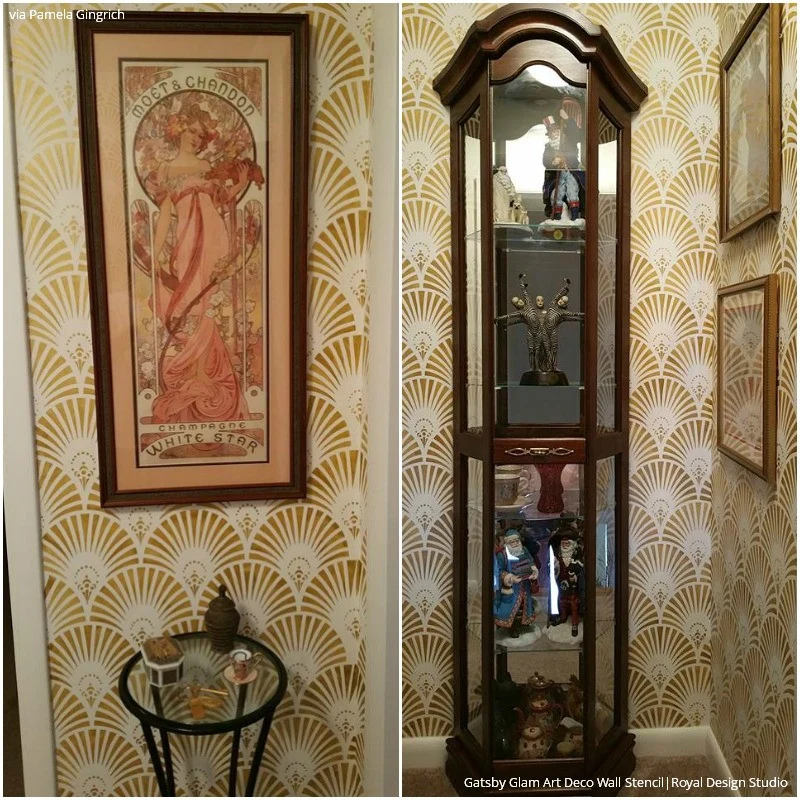 Gatsby Glam Art Deco Wall Stencil - Image 9
