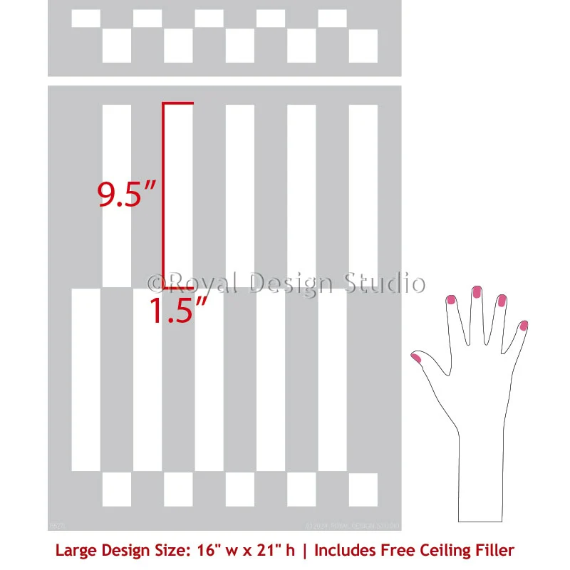 Get in Line Large Wall Stencil - Image 4