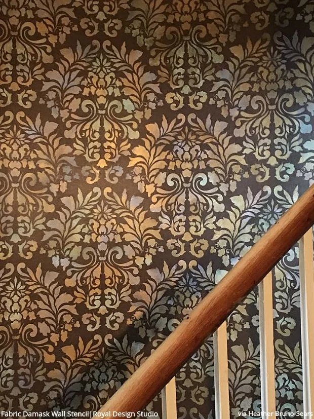 Grand Fabric Damask Wall Stencil - Image 10