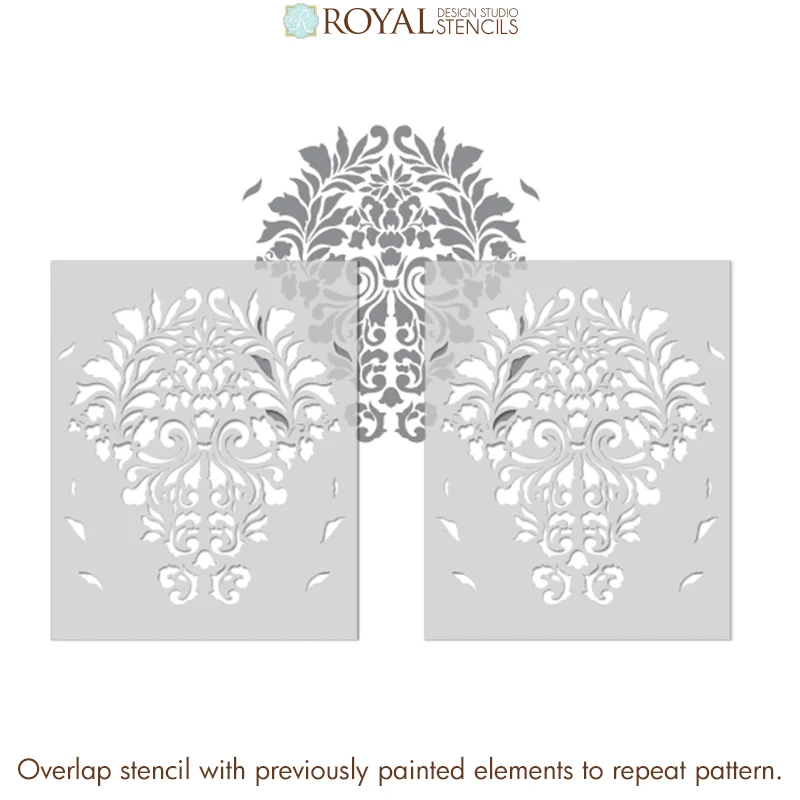Grand Fabric Damask Wall Stencil - Image 19