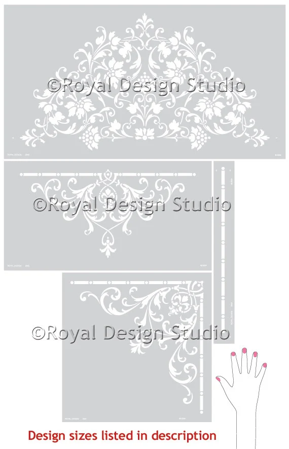 Hampton Ceiling Stencil Set - Image 4