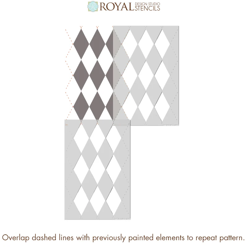 Harlequin Wall Stencil - Image 10