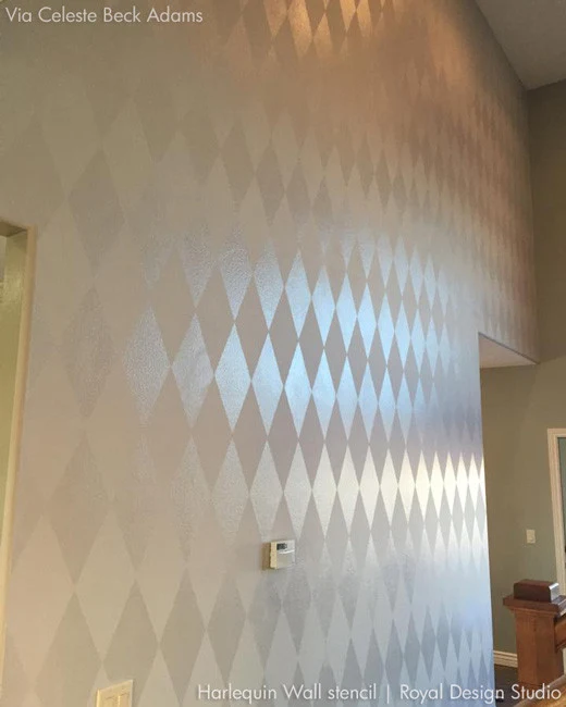 Harlequin Wall Stencil - Image 4