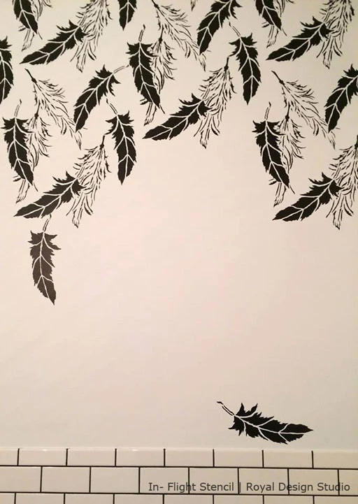In Flight Feather Raven + Lily Stencil - Image 10