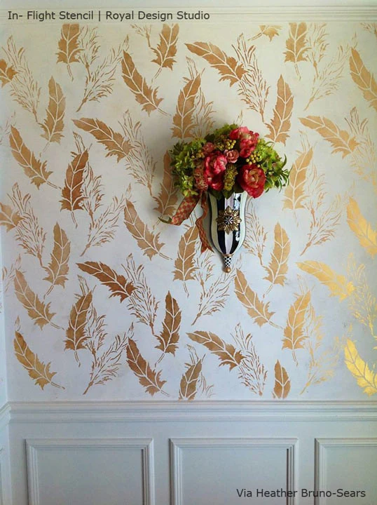 In Flight Feather Raven + Lily Stencil - Image 11