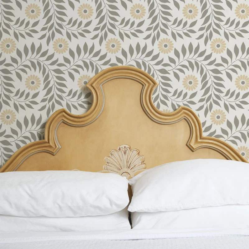 Indian Floral Wall Stencil - Image 2