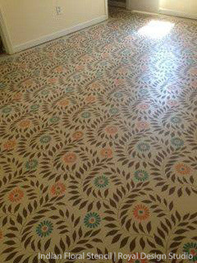 Indian Floral Wall Stencil - Image 9