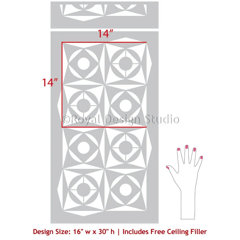 Inside Out Modern Tile Stencil - Image 4