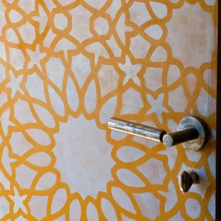 Intricate Zelij Moroccan Furniture Stencil - Image 2