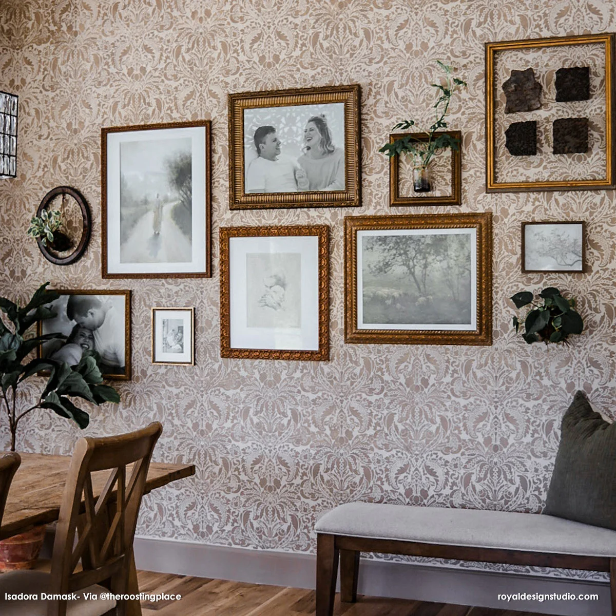 Isadora Damask Wall Stencil - Image 10