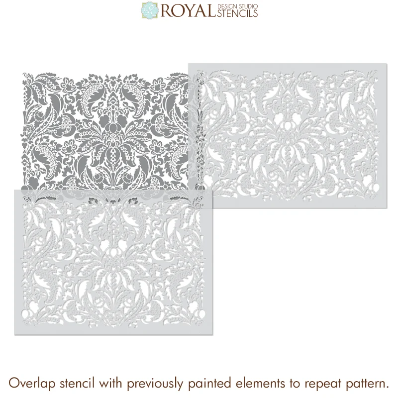Isadora Damask Wall Stencil - Image 6