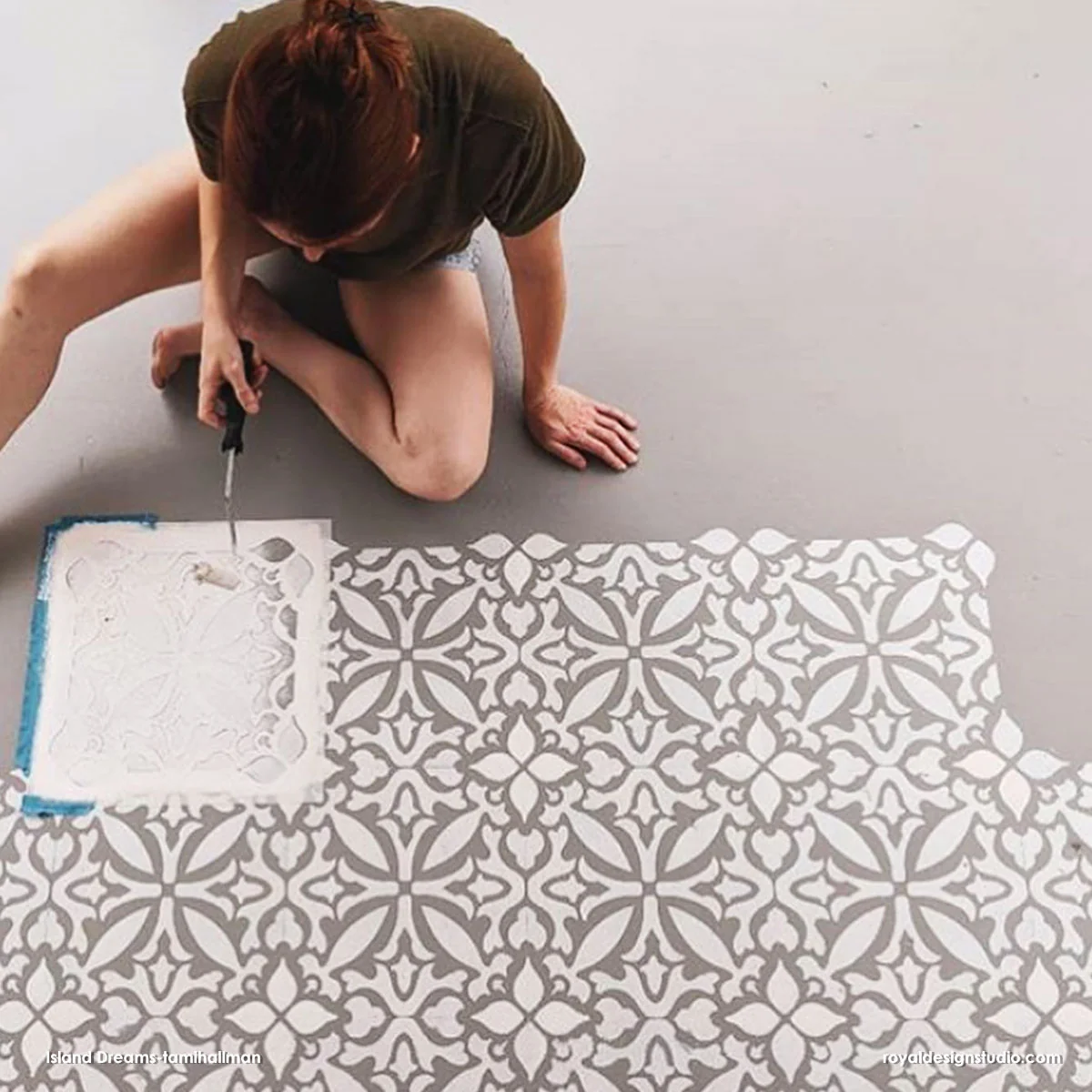 Island Dreams Tile Allover Stencil - Image 2