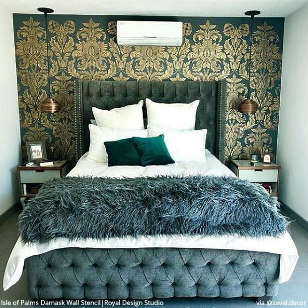 Isle of Palms Damask Wall Stencil - Image 6