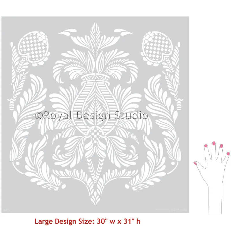 Isle of Palms Damask Wall Stencil - Image 8
