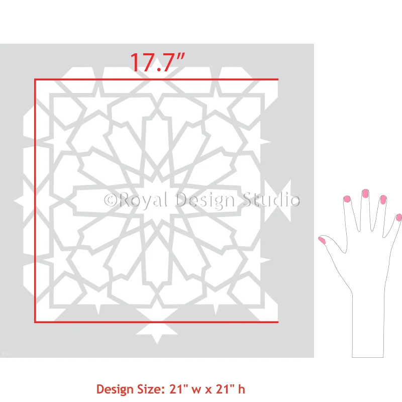 Kasbah Tile Stencil - Image 4