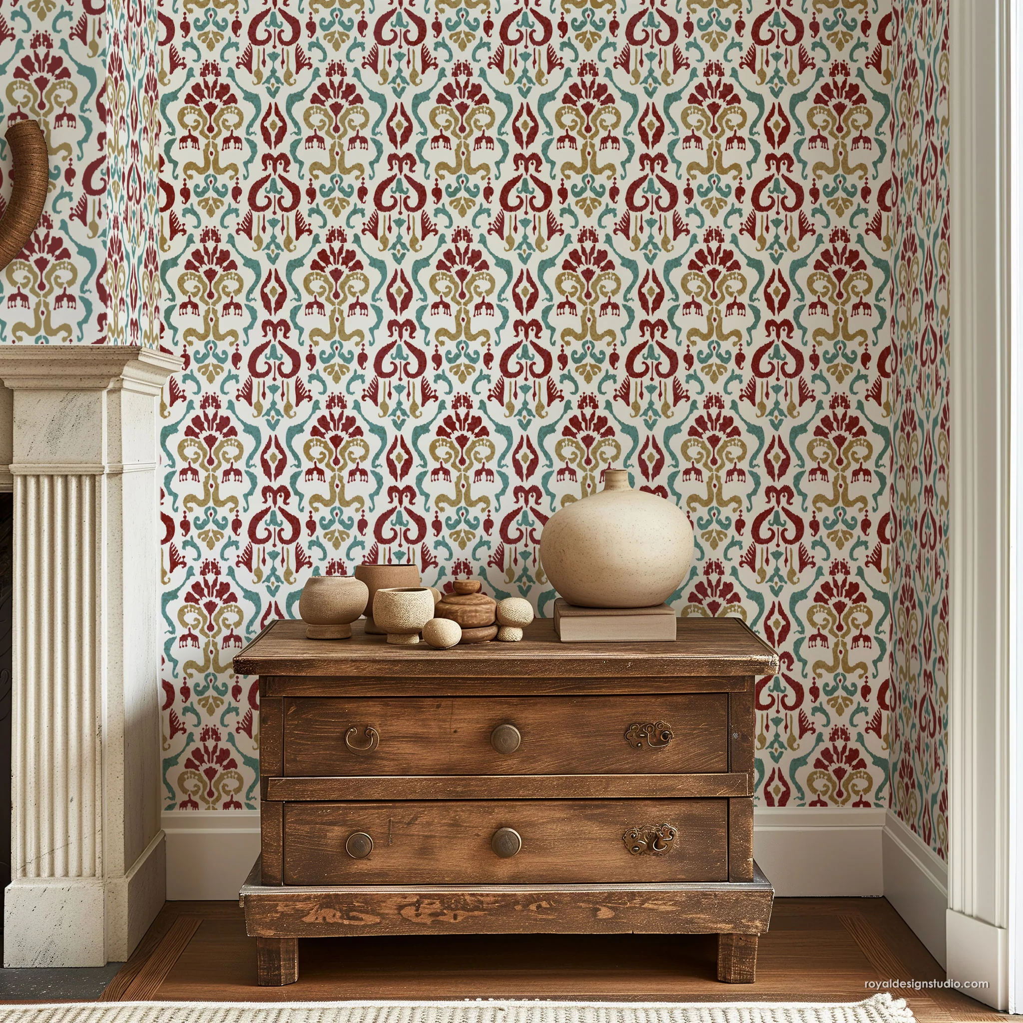 Khanjali Ikat Stencil - Image 2