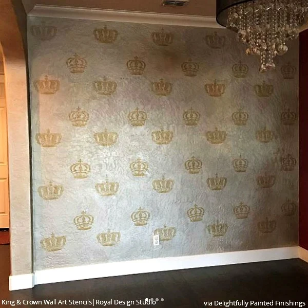 King Crown Wall Art & Furniture Stencil - Image 3