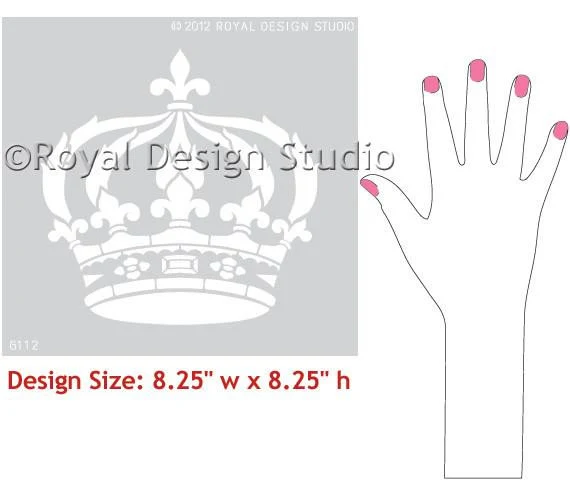 King Crown Wall Art & Furniture Stencil - Image 4