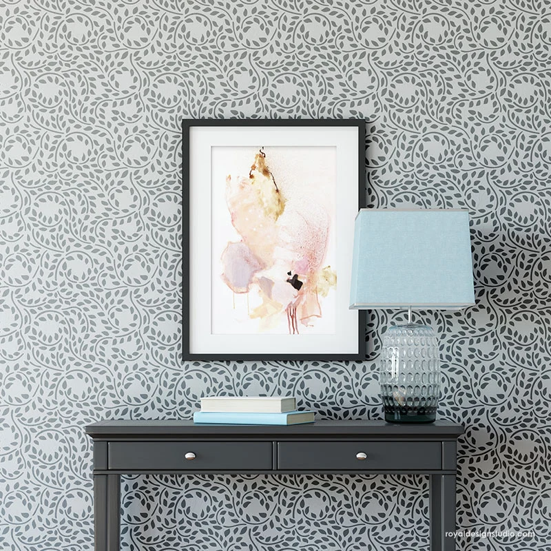 Lacy Leaves Wall Stencil - Image 2
