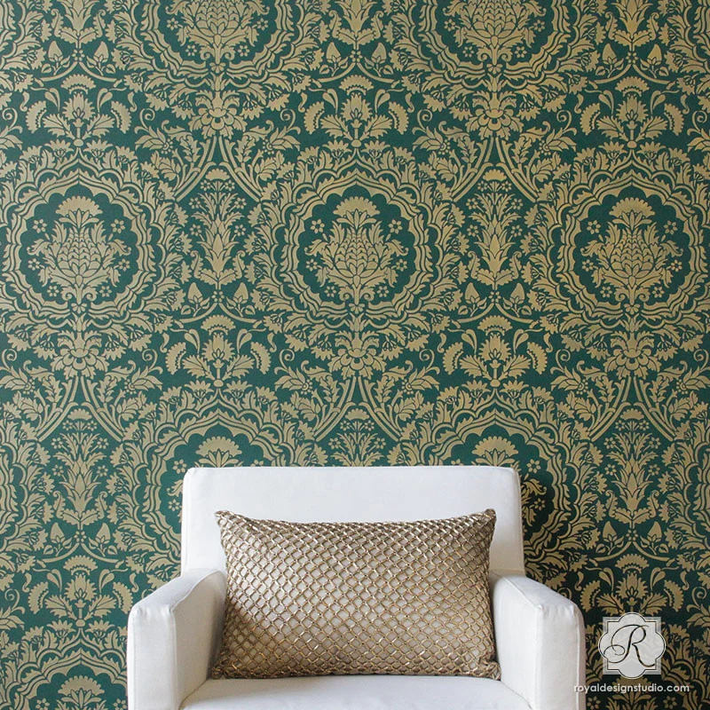 Laleh Persian Damask Wall Stencil - Image 2