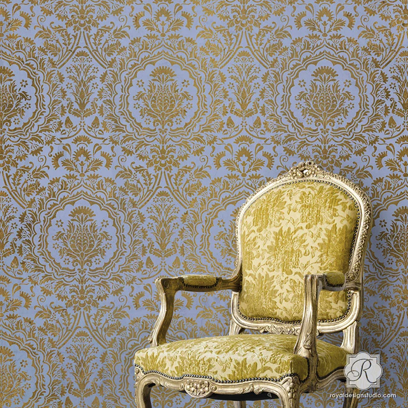 Laleh Persian Damask Wall Stencil - Image 3