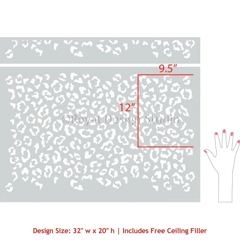 Leopard Spots Wall Stencil - Image 5