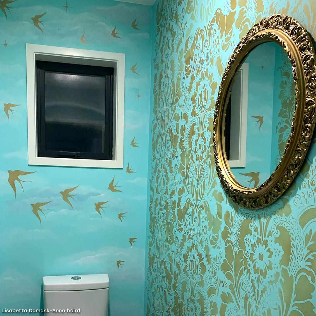 Lisabetta Damask Wall Stencil - Image 9