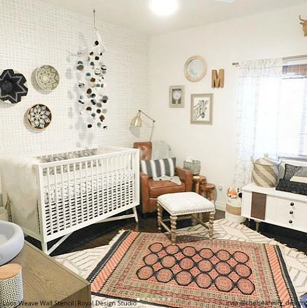Loose Weave Wall Stencil - Image 8