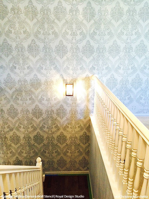 Majestic Medina Damask Wall Stencil - Image 7