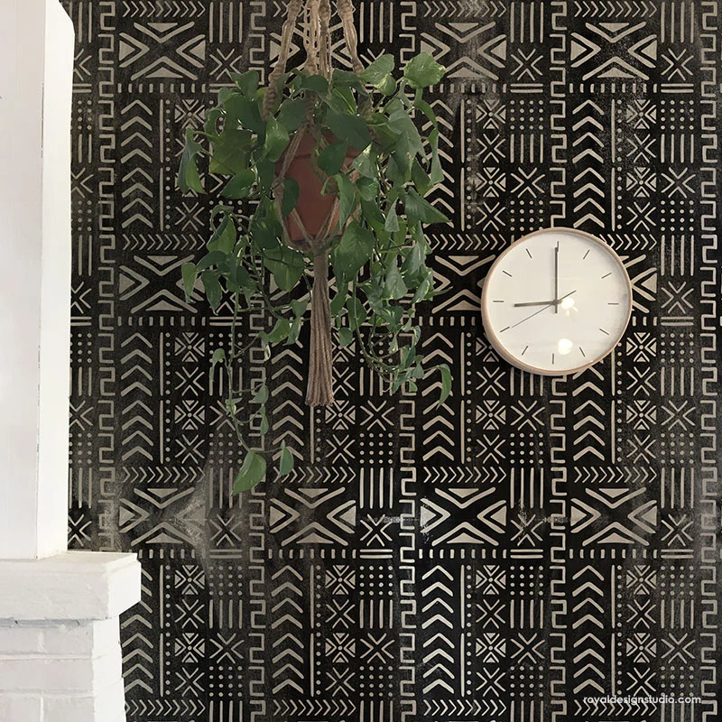 Mali Mudcloth Wall Stencil - Image 3