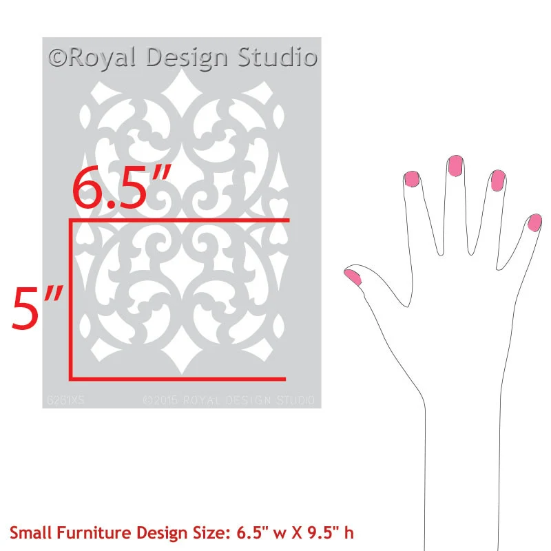 Mansion House Grille Trellis Furniture Stencil - Image 13