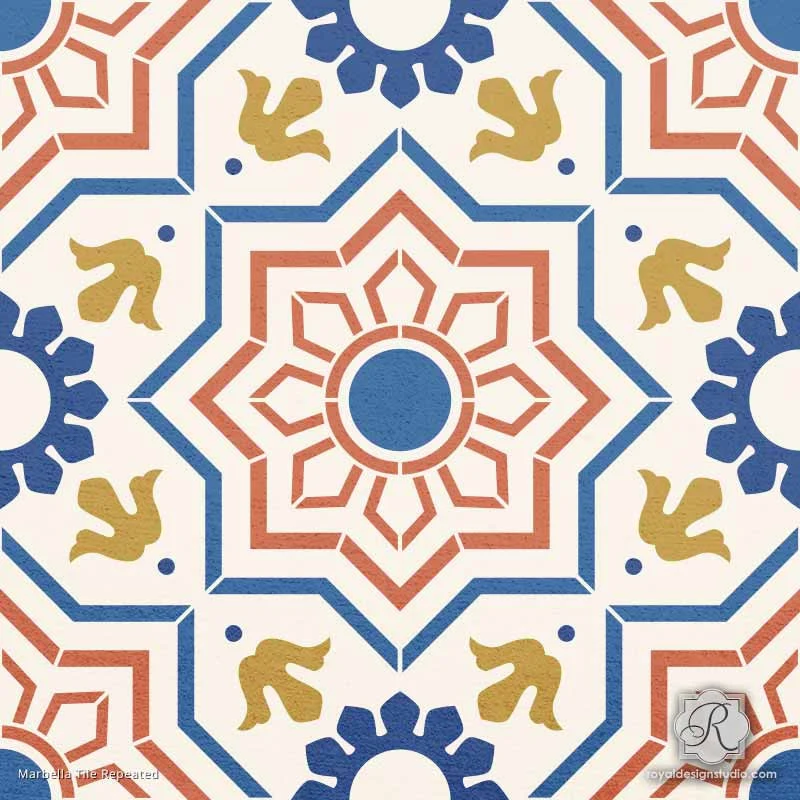 Marbella Tile Stencil - Image 3
